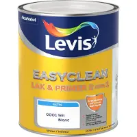 Levi's EasyClean Lak & Primer 2 in 1 Satin Wit - 0,75L