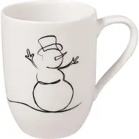 Villeroy & Boch 6x Villeroy & Boch Mok met handvat XMAS Statement Lines, Kopje, Wit