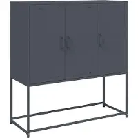vidaXL Hoge kast 100,5x39x107 cm staal antracietkleurig