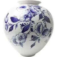 HEINEN - Delfts Blauw - Bolvaas bloemen 20cm - vaas keramiek - cadeau vrouw populair