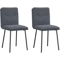 vidaXL Eetkamerstoelen 2 st fluweel donkergrijs