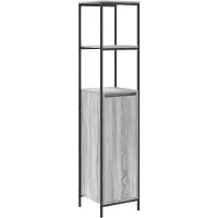 vidaXL Badkamermeubel met planken 36x35x165 cm grijs Sonoma