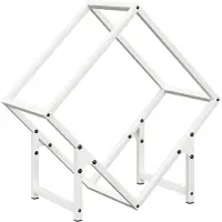 vidaXL Brandhoutrek 50x25x50 cm koudgewalst staal wit
