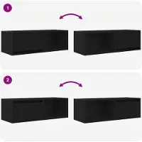 vidaXL Tv-kasten 2 st 80x31x25,5 cm spaanplaat zwart eikenkleurig