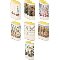 Kristen Noveenkaars 9 Dagen Wit – Kaarsen – 20 Stuks – Herdenkingslicht – Grafkaars – Brandduur 216 Uur – Voor Binnen en Buiten