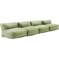 Oviala - Cactusgroen 4-zits modulair tuinmeubel - Mixi