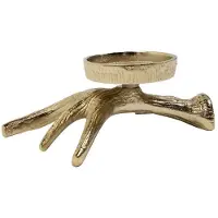 Mars & More Waxinelicht - theelicht Standaard gewei 1 goud 7,5x20x15cm