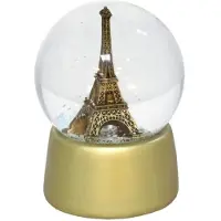 Gerimport Eiffeltoren waterbal beeldje - uit Parijs - 10 x 13 cm - Frankrijk thema - decoratie - sneeuw globe