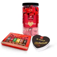 Côte d'Or Valentijn chocolade giftbox pakket - Chokotoff, Mini Bouchée & selectie van chocoladerepen - valentijnscadeau - 955g