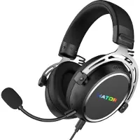 HATOR Hypergang 3 USB, bekabeld en draadloos, voor gaming, 10 - 44000 Hz, 330 g, Hoofdtelefoon met microfoon, zwart