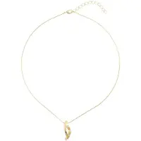 Behave – Ketting – Goudkleur met kristal – Cardano schakel – 38+5 cm
