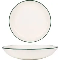 RINART Diepbord green edge porselein 25 cm (1300cc) set van 6
