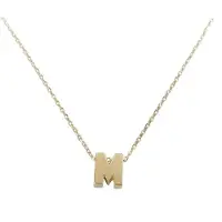 Christian Gouden ketting met m hanger