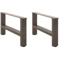 vidaXL Salontafelpoten naturel staal 2 st 70x (30-31) cm staal