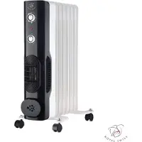 ROYAL SWISS OlieRadiator 1900W – Elektrische Verwarming met 7 Ribben – Regelbare Thermostaat – Oververhittingsbeveiliging – Compact en Krachtig