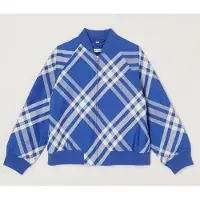 Burberry Duncan bomberjack met ruitdessin - Blauw - Maat 140