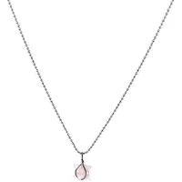 Heaven Eleven dames ketting ballchain RVS rozekwarts merkabah hanger