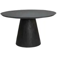 Tower Living Premana round diningtable - 130x130 - black (Zwart, 130x130x77 diameter: 130cm)