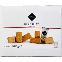 RIOBA Koffiekoekjes | Karamel Smaak | 200 Stuks | Voordeelverpakking | Grootverpakking