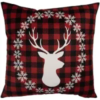 Clayre & Eef Kussenhoes 45x45 cm Rood Polyester Hert