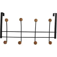 NATURN LIVING Deurkapstok RVS met 8 haken | Deurhaak | Deurhanger | Kapstok deur kapstok | Ophanghaak | Ophangrek | Mat zwart