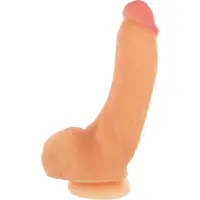 XR Brands AC430 - Girthy George Dildo with Suction Cup - 9 inch - Flesh