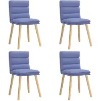 vidaXL Eetkamerstoelen 4 st stof jeansblauw