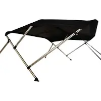 Navishade 3 Boog Biminitop Zonnetent PREMIUM H117 cm ZWART Breedte 231-243 cm