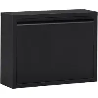 NATURN LIVING Metalen Schoenenkast 1-Deurs - 50 x 37,5 x 15 cm - Compacte Schoenenopberger met Ruimtebesparend Ontwerp - Ideaal voor Kleine Ruimtes - Stijlvol en Efficiënt Schoenenrek - Mat Zwart