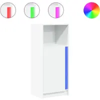 vidaXL LED-zijtafel, wit, 42,5 x 34 x 100 cm, houtvezel