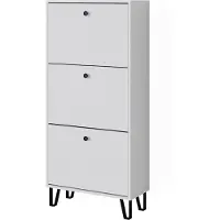 Vicco Siri Schoenenkantelaar – 130 x 60 cm met 3 scharnierende laden Wit