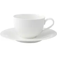 Villeroy & Boch New Cottage Basic Koffiekop Met Schotel - Koffiekopjes Porselein White - 23640-23641