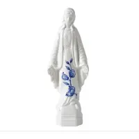 Heinen Delfts Blauw Decoratiebeeld Madonna - Keramiek - 21 cm