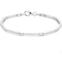 Trendjuwelier huiscollectie Armband Zilver Poli/mat Zirkonia 3,3 mm 19 cm