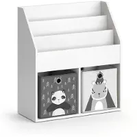 Vicco Luigi Kinderboekenkast – 72 x 79 cm met 2 vouwdozen opt.5 Wit