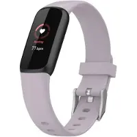 Strap-it Siliconen Smartwatch bandje - Geschikt voor Fitbit Luxe siliconen bandje - lavendel - Horlogeband / Polsband / Armband - Maat: Maat S