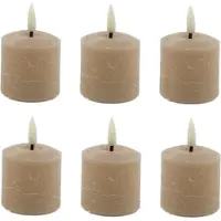Mansion Atmosphere atmosphere - led mini kaarsjes sand- 6 stuks led mini kaarsjes sand- 6 stuks