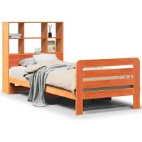 vidaXL Bedframe zonder matras massief grenenhout wasbruin 150x200 cm