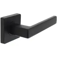 Intersteel Gatdeel rechts deurkruk Hera op vierkant rozet - mat zwart