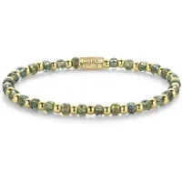 Rebel & Rose Mix Glass Rocks Secret Garden Gold RR-40145-G-S Armband 16,5cm
