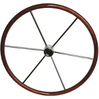 VETUS stuurwiel van roestvrij staal, diameter 710 mm, met mahoniehouten rand | KW71