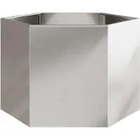 vidaXL Plantenbak zeshoek 69x60x45 cm roestvrijstaal