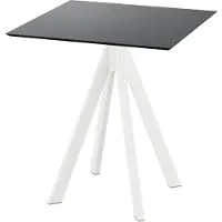 Essentials Tuintafel Zwart Infinity Wit Frame HPL 70x70cm -