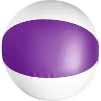 Givi Italia Opblaasbare speelgoed zwembad strandbal - 10x - paars/wit - D26 cm - Strandballen - Strand speelgoed