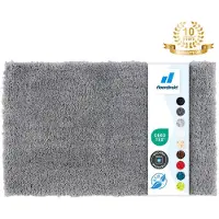 Casa Pura Badmat SKY - Badmat in Vierkant & Rond - Antisliprug - Zilvergrijs - 80 x 150 cm