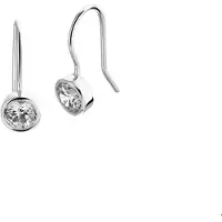 Trendjuwelier huiscollectie TFT Oorhangers Franse Haak Zirkonia Zilver Gerhodineerd Glanzend