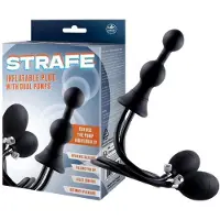 Nanma PleasureCo presenteert de luxe Deluxe opblaasbare anale plug X1 unisex anale stimulator in stijlvol zwart