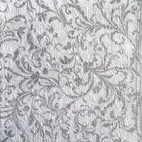 Ambiente - Lunch servetten - Elegance Damask White/Silver