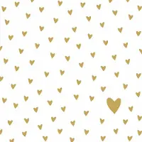 Ppd Lunch servetten - Little Hearts gold