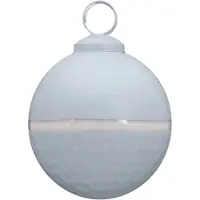 Vt wonen Kerstbal vtwonen Round Stripe Light Blue 8 cm (set van 4)